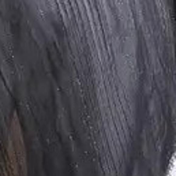 Stripe Lurex Lined Wrap Shawl Kimono Charcoal - Picture 3 of 3